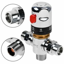 Bathroom Thermostatic Mixer Valve Bidet Spray Water Mixing Shower Faucet G1/2"