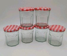 Lot of 6 Empty Bonne Maman 13 oz Glass Jars for Crafts Storage Candle Making