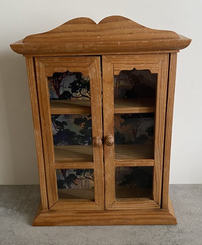 Vintage wood display curio - wood,