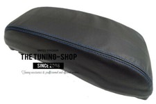Cover For Armrest For FORD MONDEO 2001-2007 Leather Blue Stitch