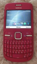 Nokia C3 C3-00 Qwerty Keyboard Mobile Phone Hot Pink WORKING UNLOCKED