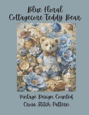 Blue Floral Cottagecore Teddy
