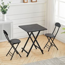 Space Saving Kitchen Dining Room Furniture Foldable Dining Table Chairs Optional