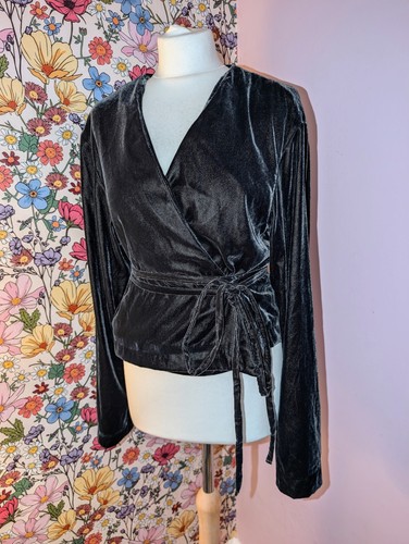 Zara velvet velour wrapover - zara,