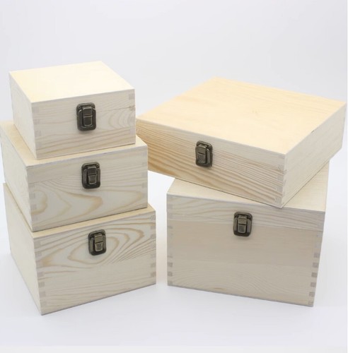 Natural wooden chest storage - natural,
