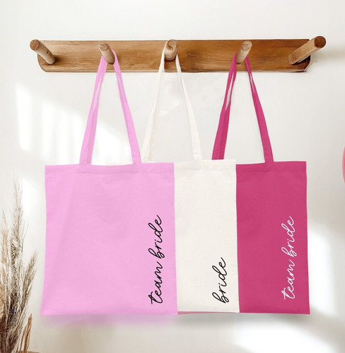 Team bride bags pink - bags, white