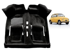 TAPPETO INTERNO NERO MOQUETTE PAVIMENTO FIAT 500 F L R EPOCA dal 1957 al 1975