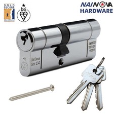 Euro Cylinder Door Lock TS007 BSI 1 Star Anti-Snap - Chrome