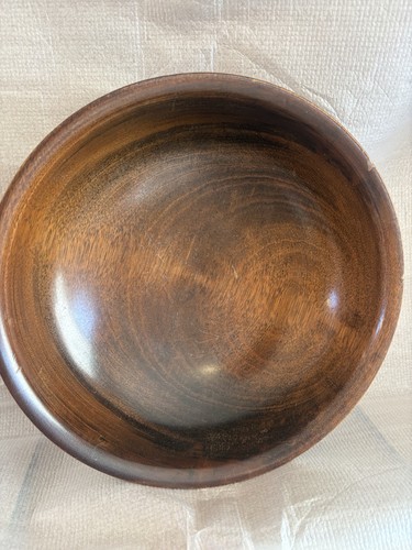 Vintage wooden fruit bowl - wooden,