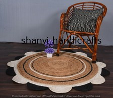 Handmade Round Floor Rag Rugs Indian Beautiful Braided Rug Bohemian Jute Rugs