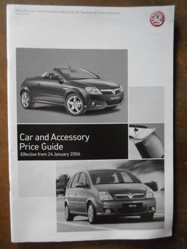 Vauxhall range price list - vauxhall,