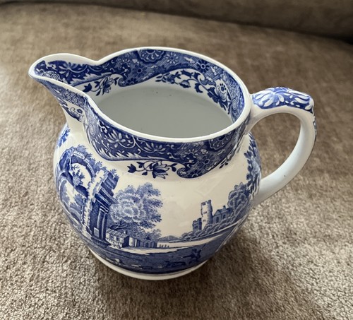 Spode blue italian jug - spode, 4.5