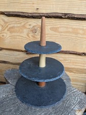 Black Slate & Wood 3 Tier Cake