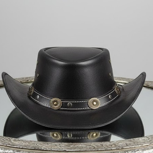 Genuine leather cowboy hat - cowboy,