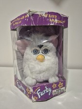 Furby Plush Soft Toy Animatronic Pet 1998 Tiger Vintage White Boxed (no sound)