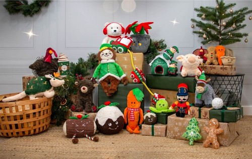 Christmas dog toy selection - dog,