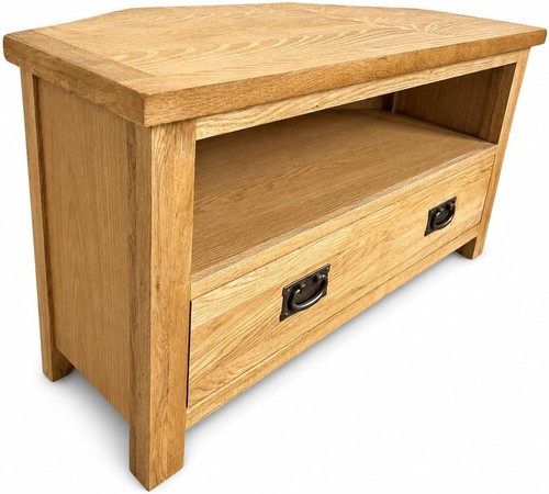 Oak corner unit - oak, tv