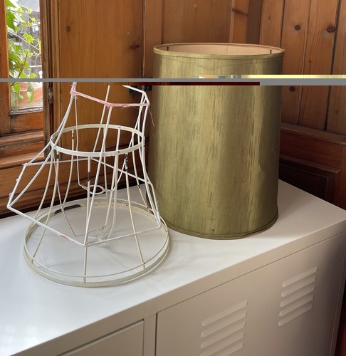 Vintage lamp shade frames - vintage,
