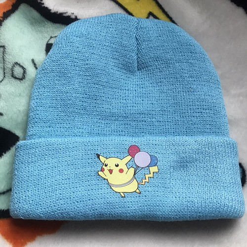 Flying pikachu sky blue beanie