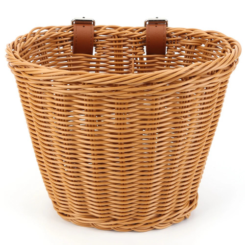 Hand woven bicycle basket - bicycle,