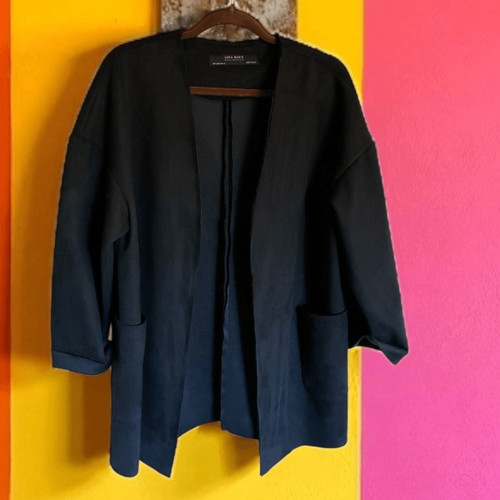 Zara basic black open - basic,