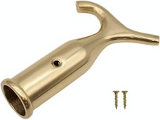 2x BRASS POLE HOOK Open/Close
