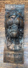 Antique, circa 1850, Lion Support Corbel Carved Oak Wooden Plinth