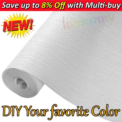 57m white paintable - paintable, wallpaper