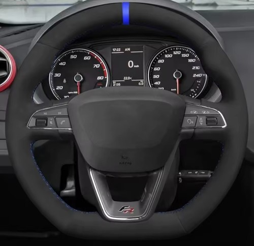 Suede steering wheel cover - suede,