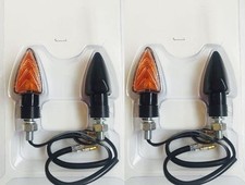 4 FRECCE NERE a LAMPADA CORTE OMOLOGATE per KAWASAKI KLE 500 - KLR 250 - KLR 570