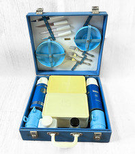 Sirram Picnic Set | 1960s Vintage Sirram Blue Picnic Set/Picnic Hamper Retro