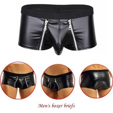 Mens Knickers Wet Look Leather