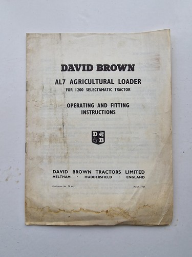 David brown al7 loader for - brown,