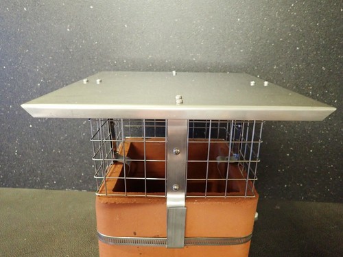 Square stainless steel - steel, chimney