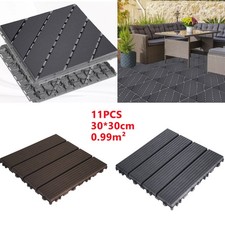 PP Decking Tiles Garden Patio Balcony Interlocking Composite Floor Panel 30*30cm