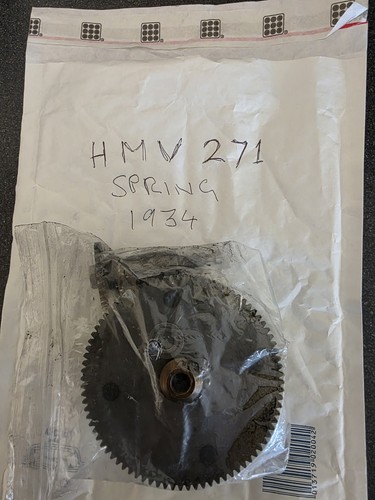 Hmv case and main spring - hmv,