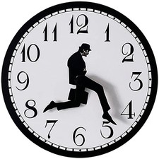 Monty Python Inspired Silly Walk Wall Clock Creative Silent Mute Clock Hot UK!!!