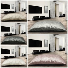 Extra Large Luxury Crushed Velvet Multi Purpose Soft Floor Cushion Anti-Slip