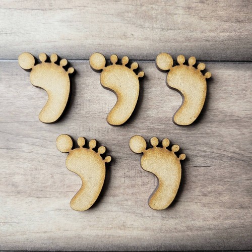 Wooden mdf baby feet - feet, shape