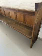 Stunning Antique Oak Pew Seat Bench