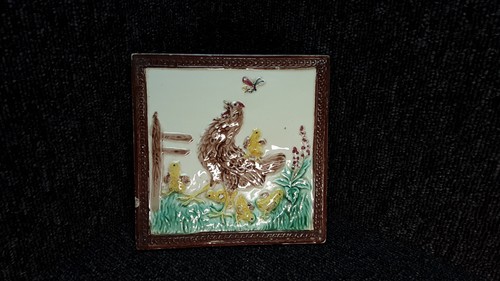 George jones majolica - majolica, hens