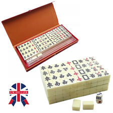 Vintage Chinese Mahjong Set Traditional 146 Tiles Mah-Jong Game Set W/ Case Box