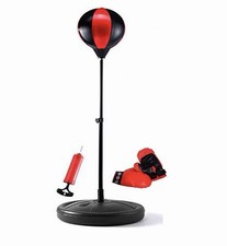 Kid's Standing Boxing Punching Bag with Gloves Air Pump Adjust Height (90-120 cm