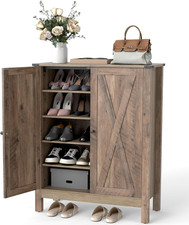 Shoe Cabinet Wooden 6 Tier