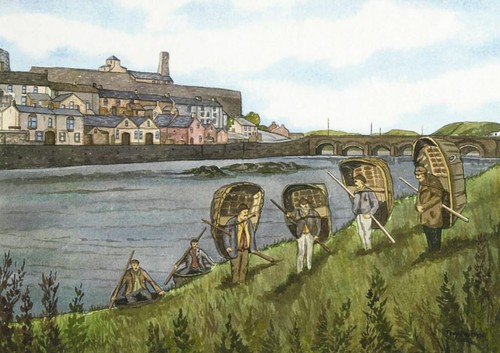 Coracle men carmarthenshire - coracle,