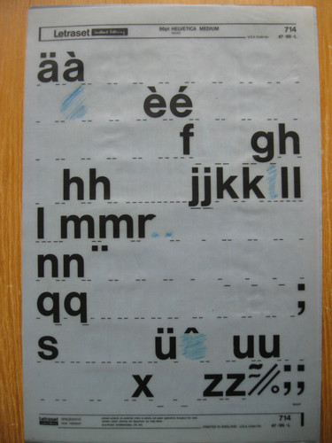 Letraset lower case - letraset,