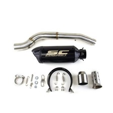 For Suzuki DRZ400 2000-2025 Motorcycle Mid Exhaust Pipe Slip On Black Mufflers