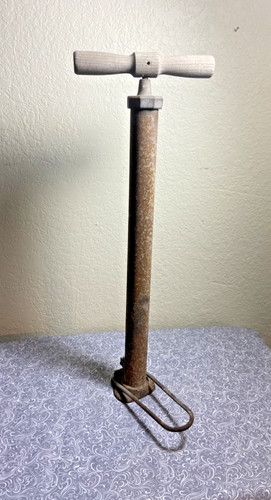 Vintage metal and wood tire
