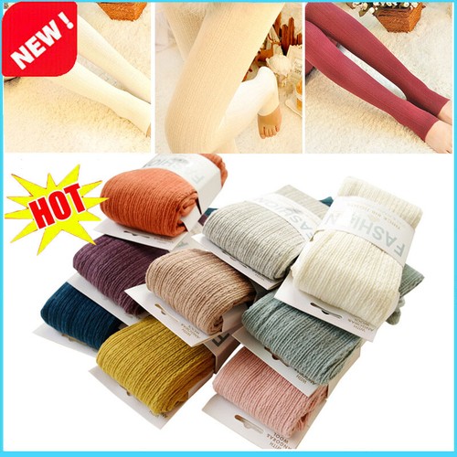 Women knitted footed tights - women,