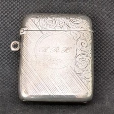 Antique 925 Silver Vesta Case